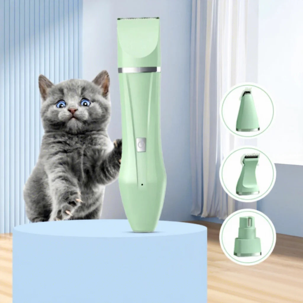 Multi-Function Rechargeable Pet Grooming Kit Electric Dog & Cat Clippers Nail Grinder Cordless Dog Hair Clippers
