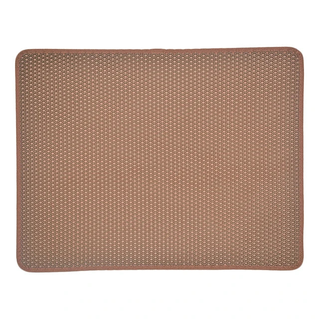  Black  Double-Layer Waterproof Cat Litter Mat with Litter Trapping Features