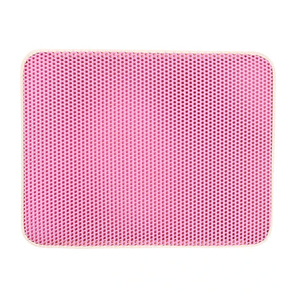  Black  Double-Layer Waterproof Cat Litter Mat with Litter Trapping Features