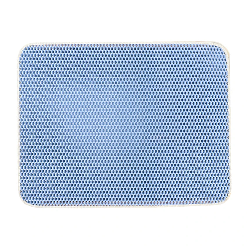  Black  Double-Layer Waterproof Cat Litter Mat with Litter Trapping Features