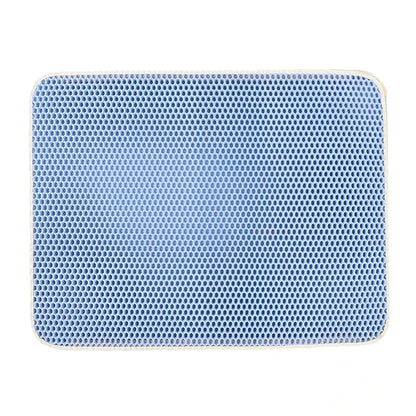  Black  Double-Layer Waterproof Cat Litter Mat with Litter Trapping Features