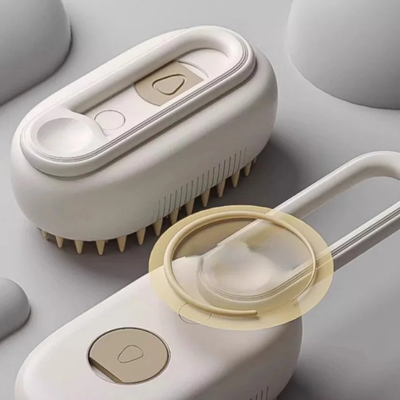 Steamy Detangling Effective Hair Removal Cat And Dog Steam Brush 3-In-1 Self Cleaning Anti-Static Rechargeable Pet Grooming Brush 